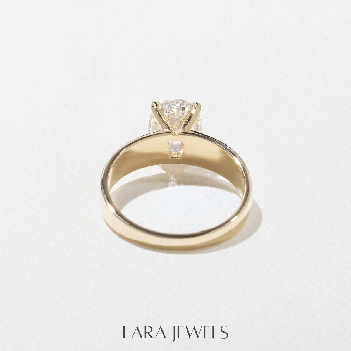 1.0-4.0 CT Oval Lab Grown Diamond Solitaire SIgnet Engagement Ring