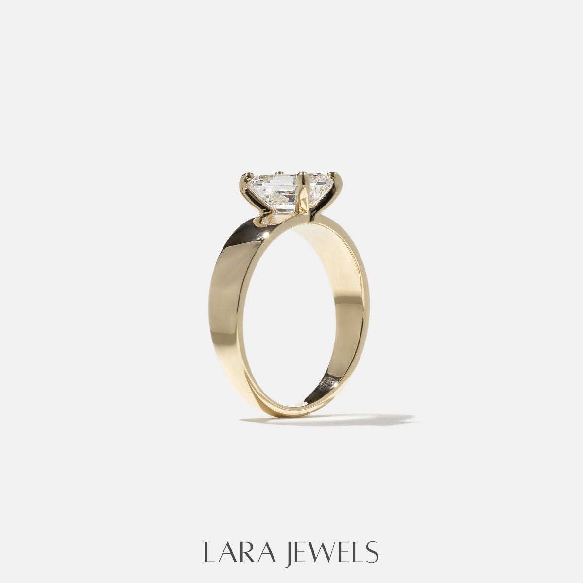 1.0-4.0 CT Oval Lab Grown Diamond Solitaire SIgnet Engagement Ring