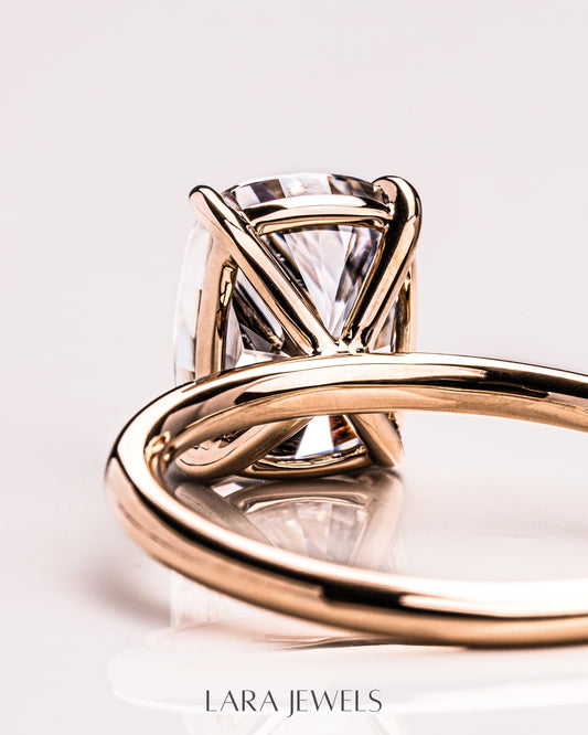 1.15 - 3.15 CT Cushion Lab Grown Diamond Solitaire Engagement Ring