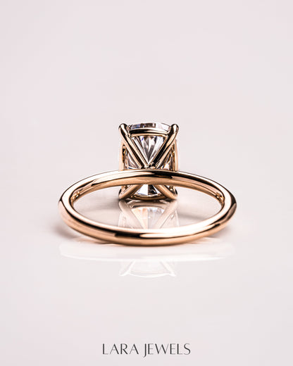 1.15 - 3.15 CT Cushion Lab Grown Diamond Solitaire Engagement Ring
