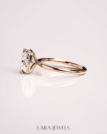 1.15 - 3.15 CT Cushion Lab Grown Diamond Solitaire Engagement Ring