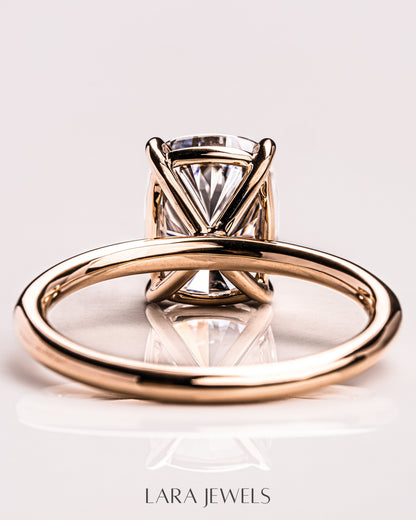 1.15 - 3.15 CT Cushion Lab Grown Diamond Solitaire Engagement Ring