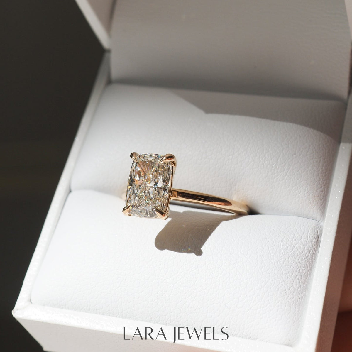 1.0 - 3.0 CT Elongated Cushion Lab Grown Diamond Solitaire Engagement Ring