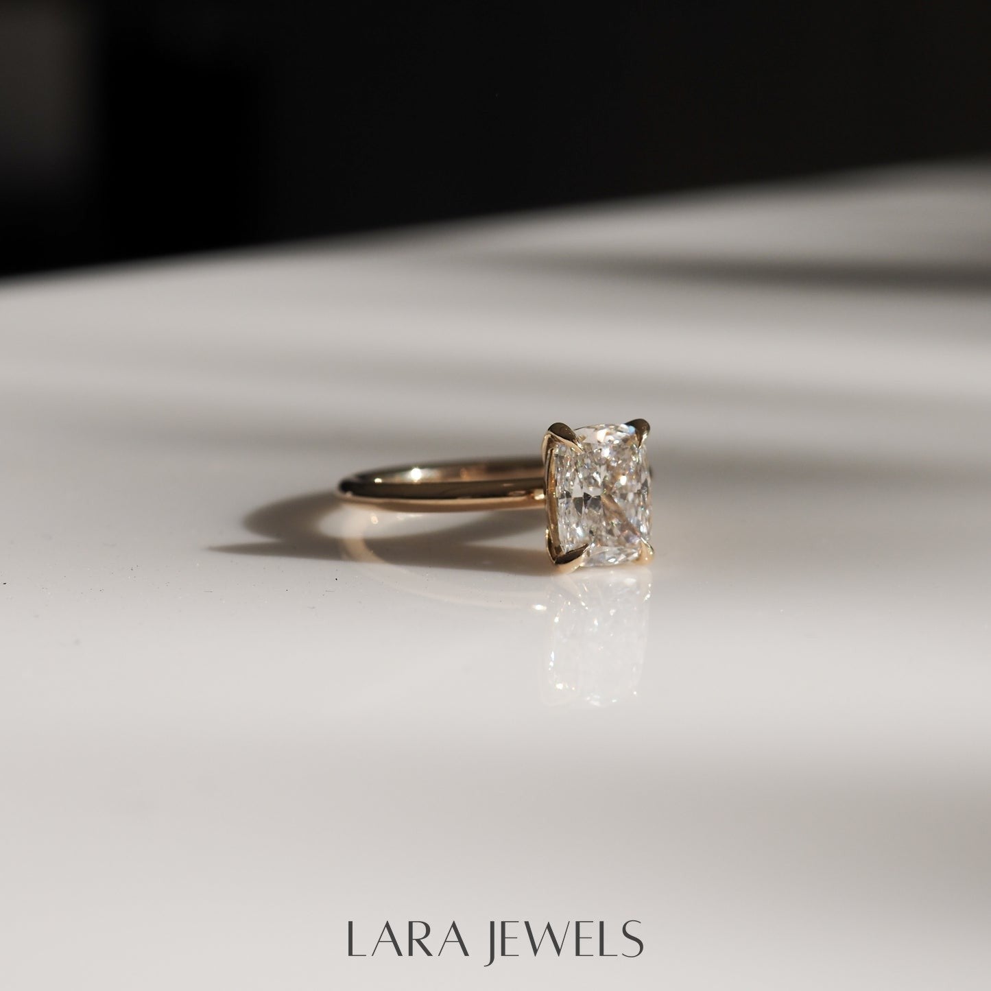 1.0 - 3.0 CT Elongated Cushion Lab Grown Diamond Solitaire Engagement Ring