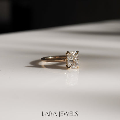1.0 - 3.0 CT Elongated Cushion Lab Grown Diamond Solitaire Engagement Ring