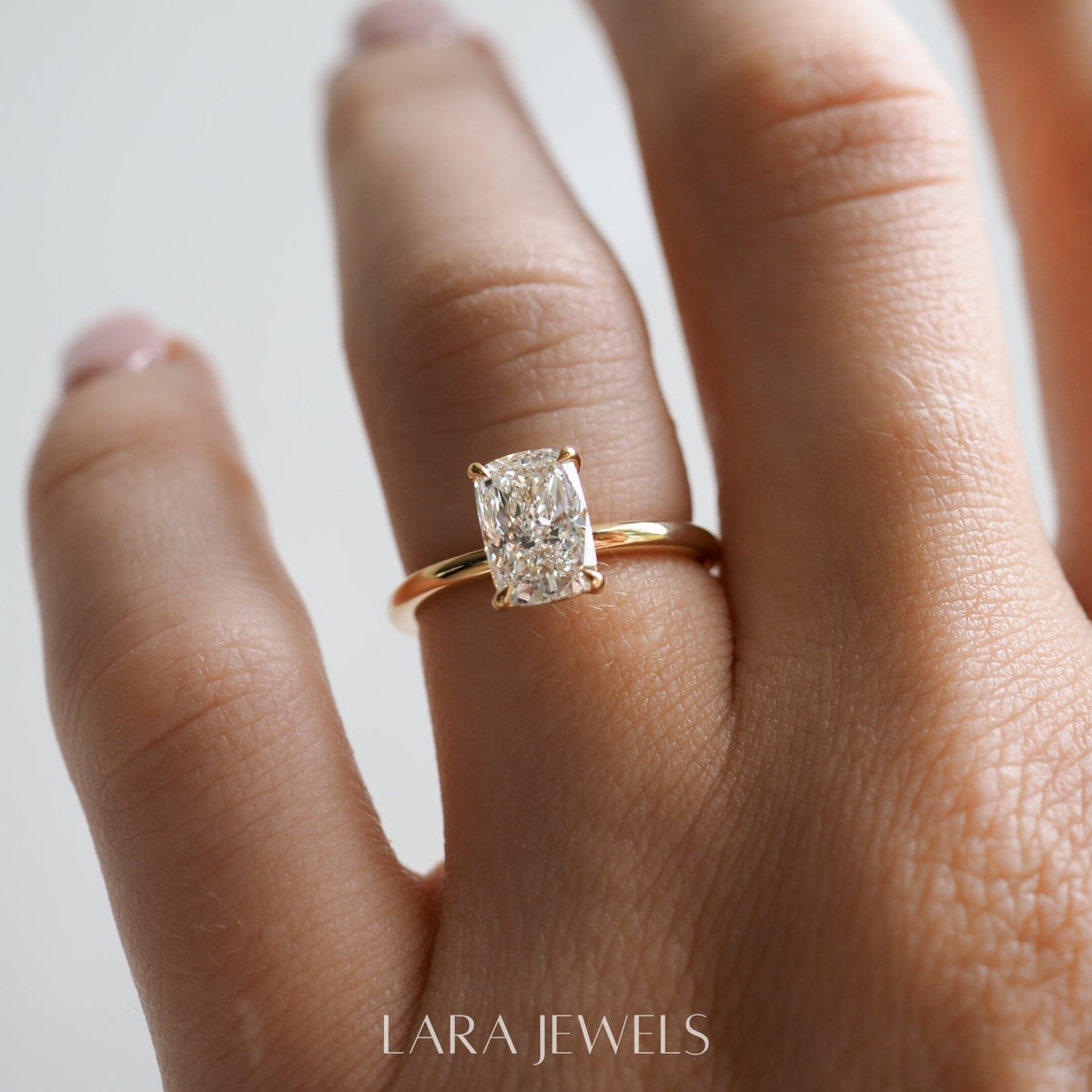 1.0 - 3.0 CT Elongated Cushion Lab Grown Diamond Solitaire Engagement Ring
