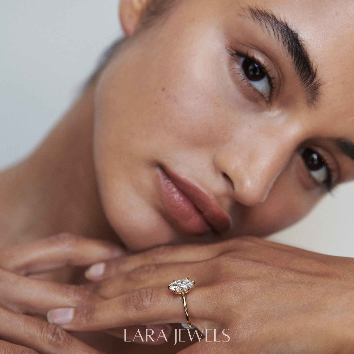 1.0- 3.50 CT Marquise Lab Grown Diamond Solitaire Engagement Ring