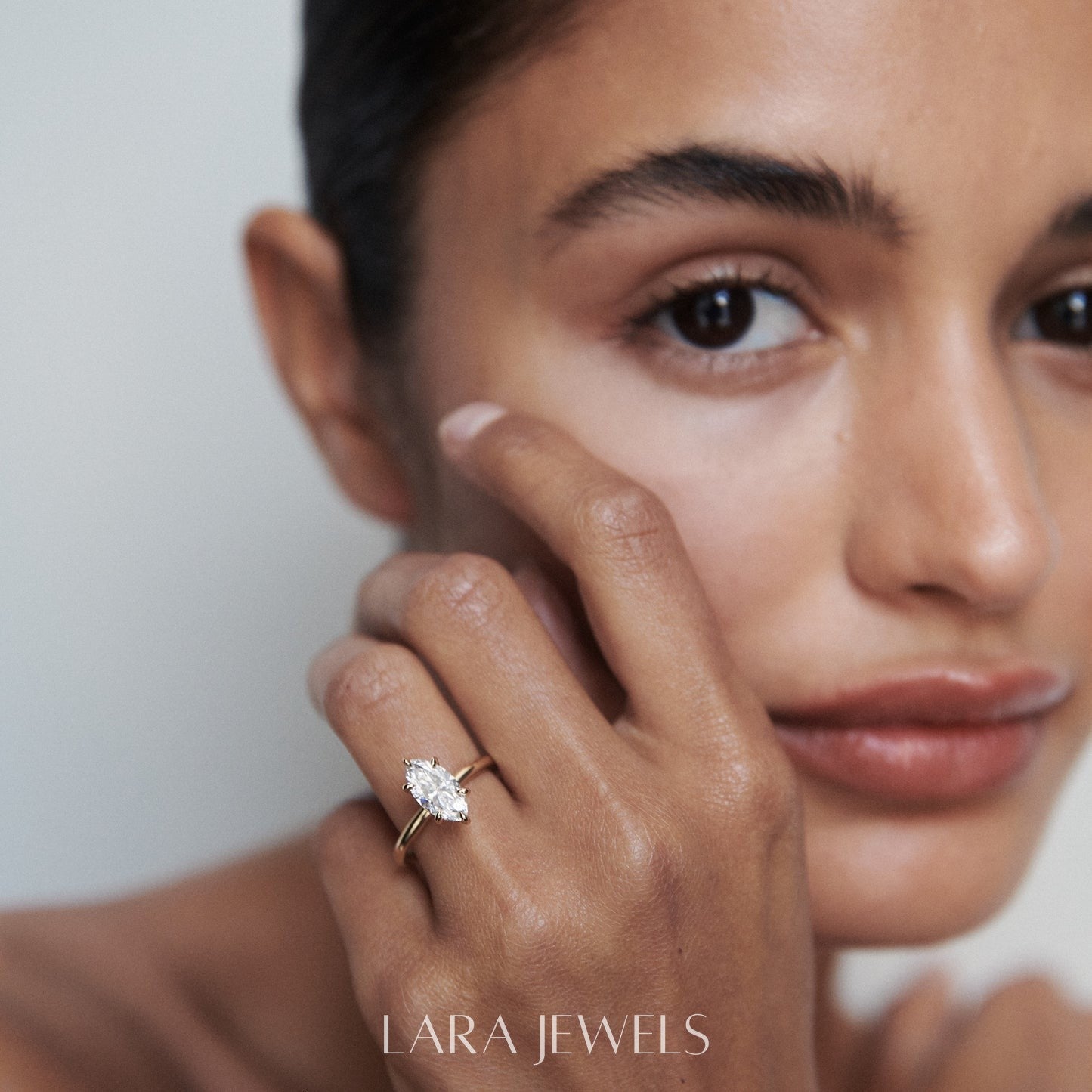 1.0- 3.50 CT Marquise Lab Grown Diamond Solitaire Engagement Ring