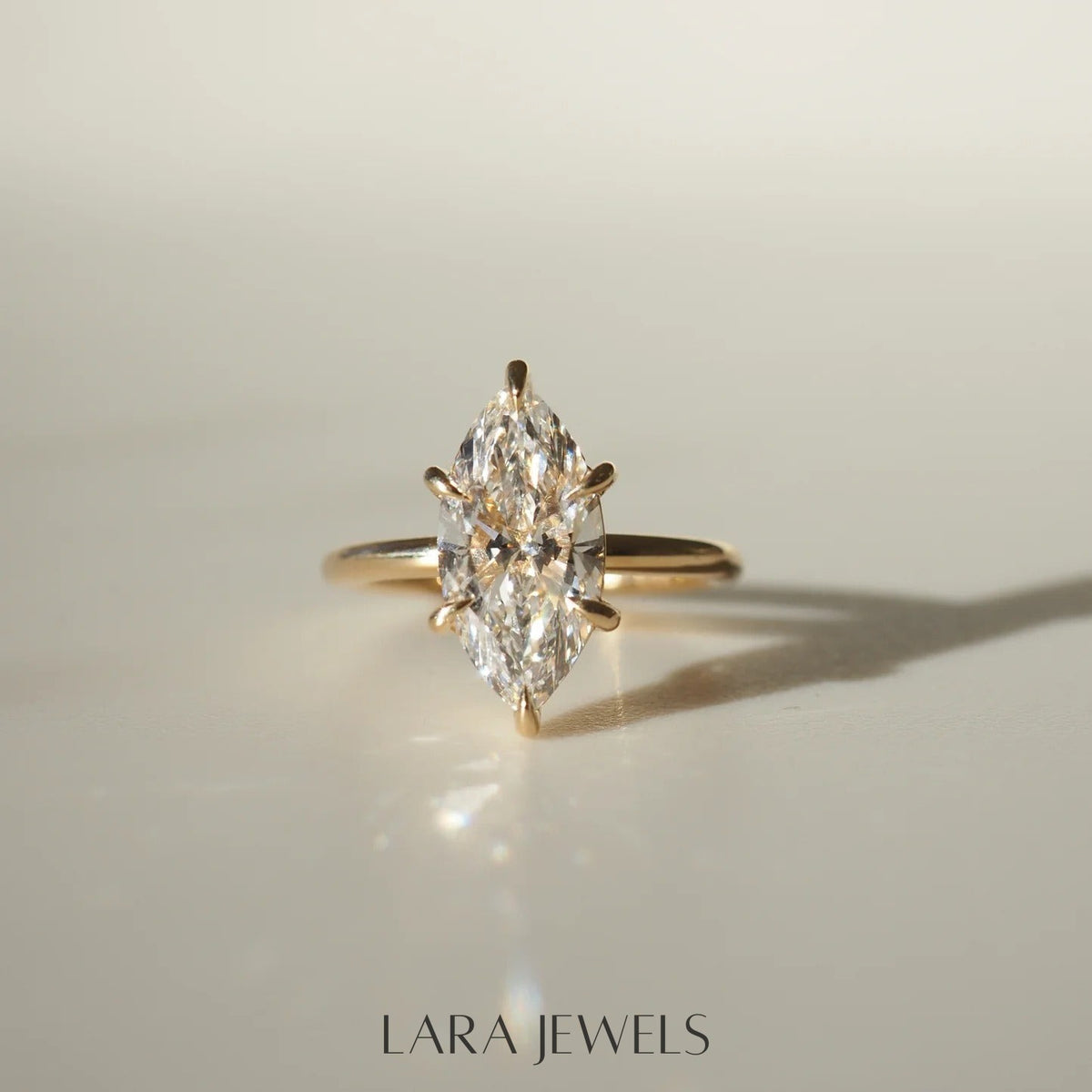 1.0- 3.50 CT Marquise Lab Grown Diamond Solitaire Engagement Ring