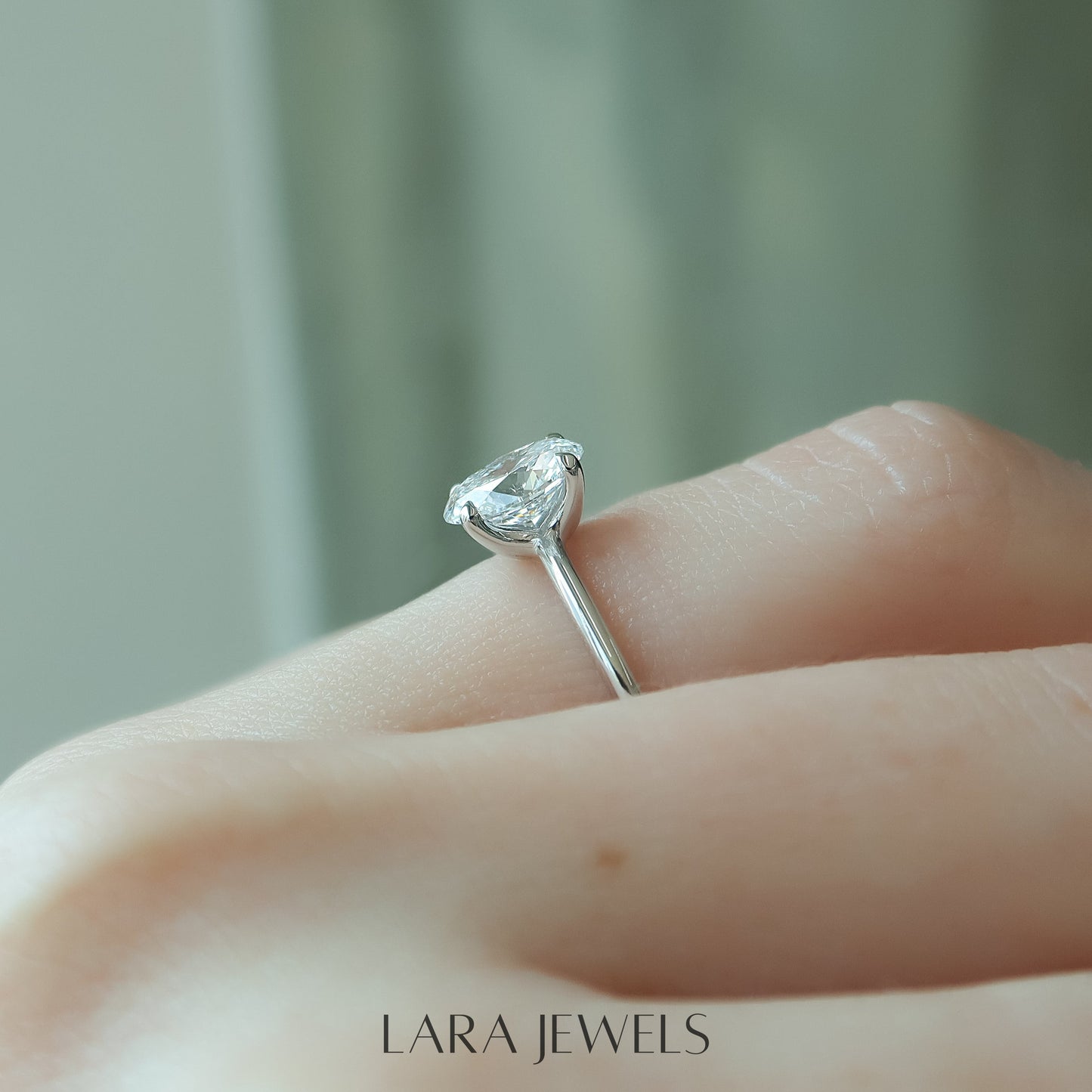 2.0 - 4.0 CT Oval Cut Lab Grown Diamond Solitaire Engagement Ring