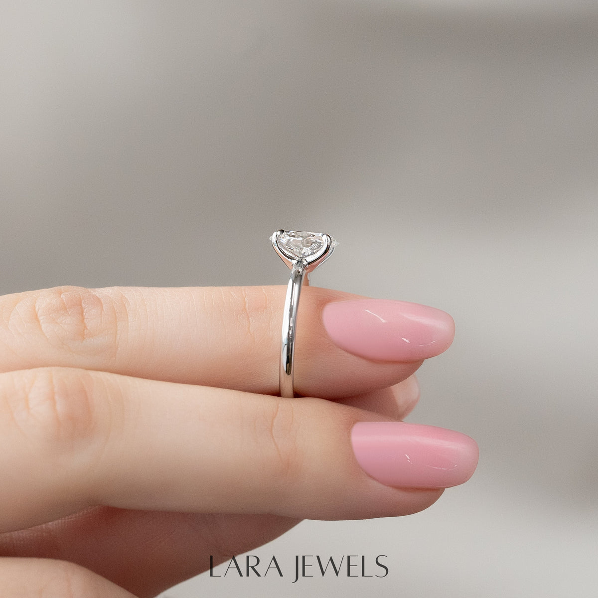 2.0 - 4.0 CT Oval Cut Lab Grown Diamond Solitaire Engagement Ring