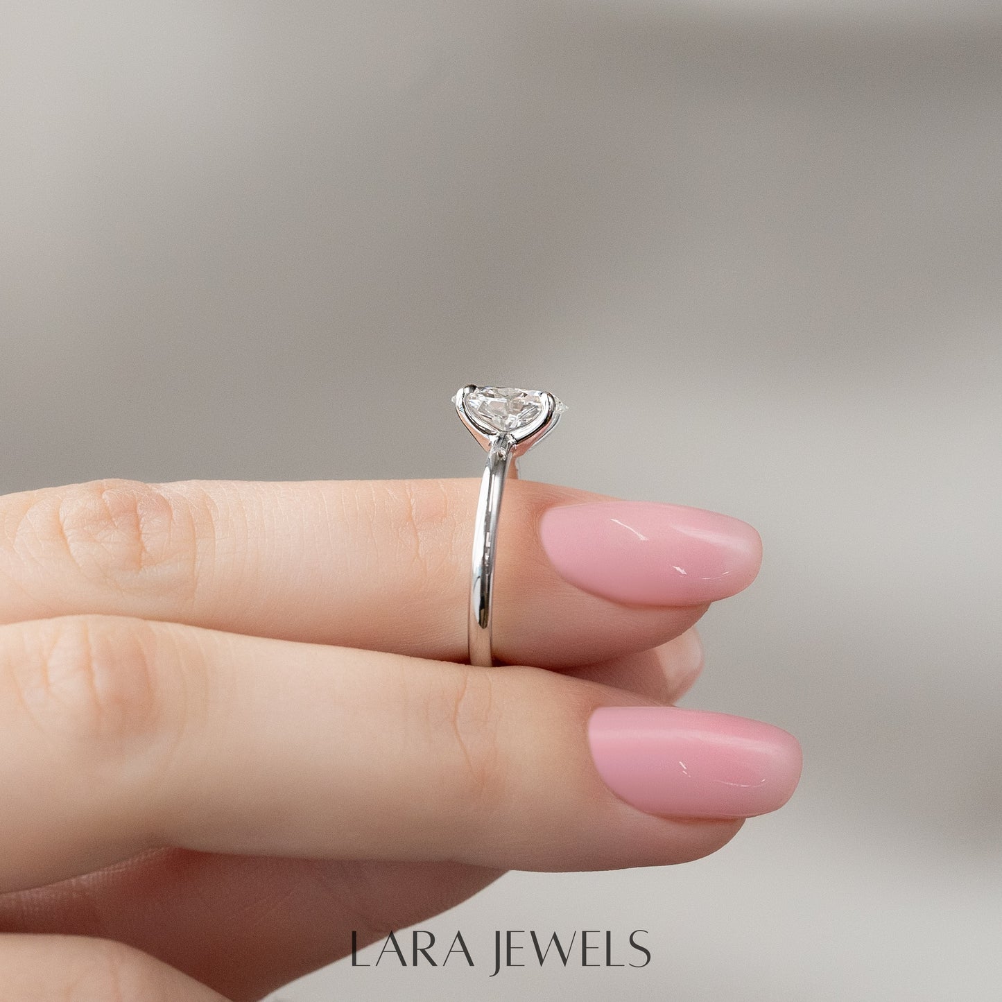 2.0 - 4.0 CT Oval Cut Lab Grown Diamond Solitaire Engagement Ring