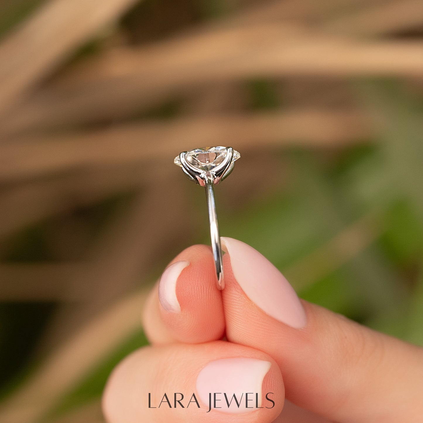2.0 - 4.0 CT Oval Cut Lab Grown Diamond Solitaire Engagement Ring