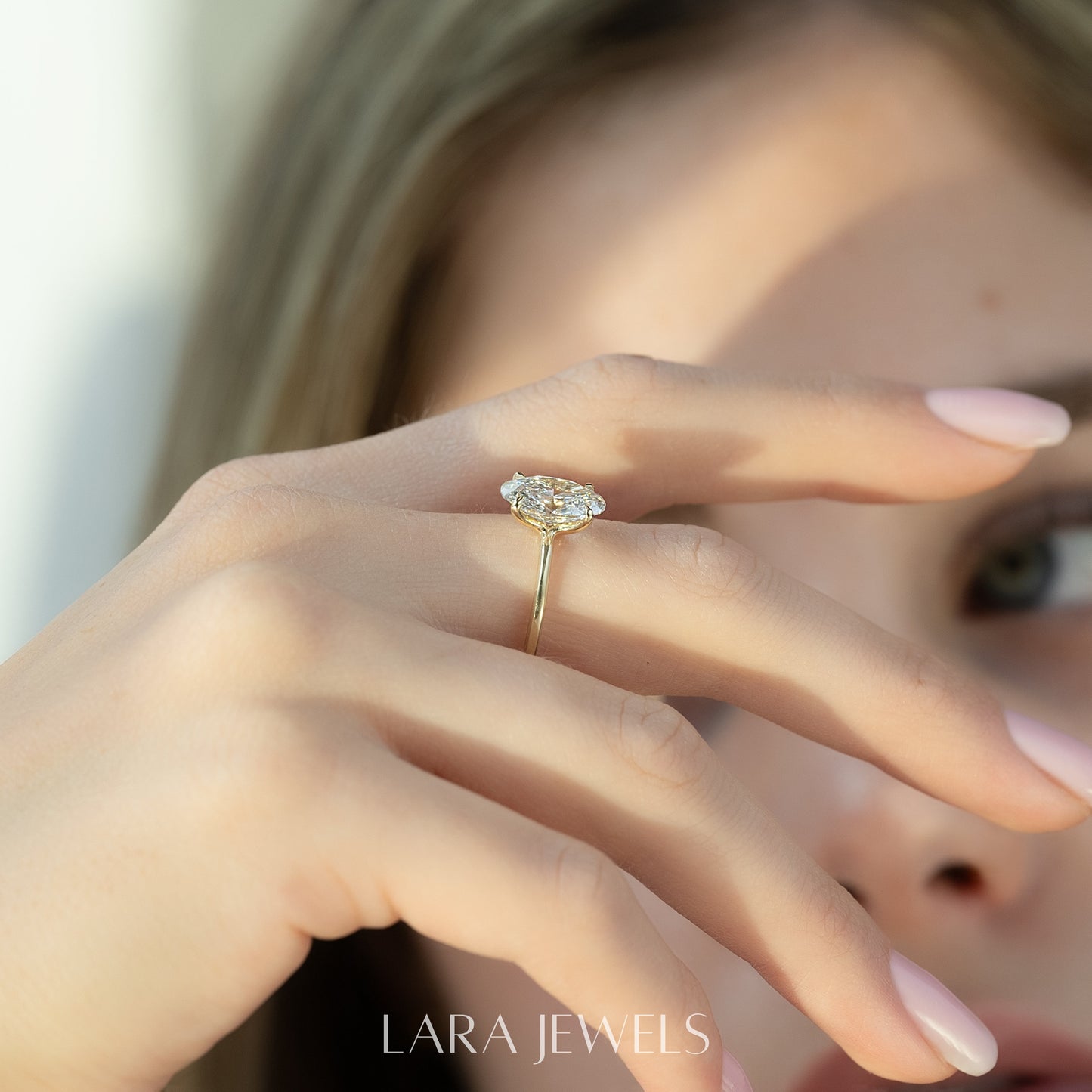 2.0 - 4.0 CT Oval Cut Lab Grown Diamond Solitaire Engagement Ring