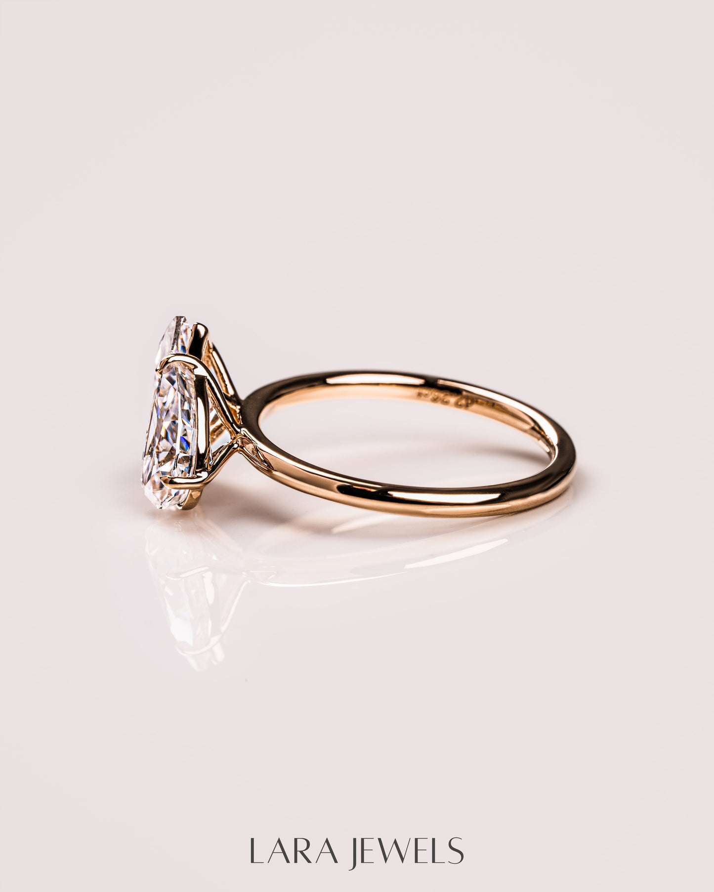 2.54 TCW Marquise & Pear E/VS2 Lab Grown Diamond Two Stone Engagement Ring