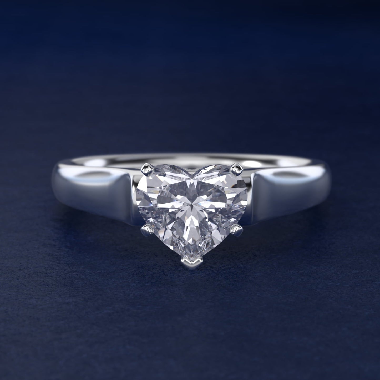 Cathedral Solitaire Plus Diamond Engagement Ring in Platinum By Zac Zac Posen - Heart Center