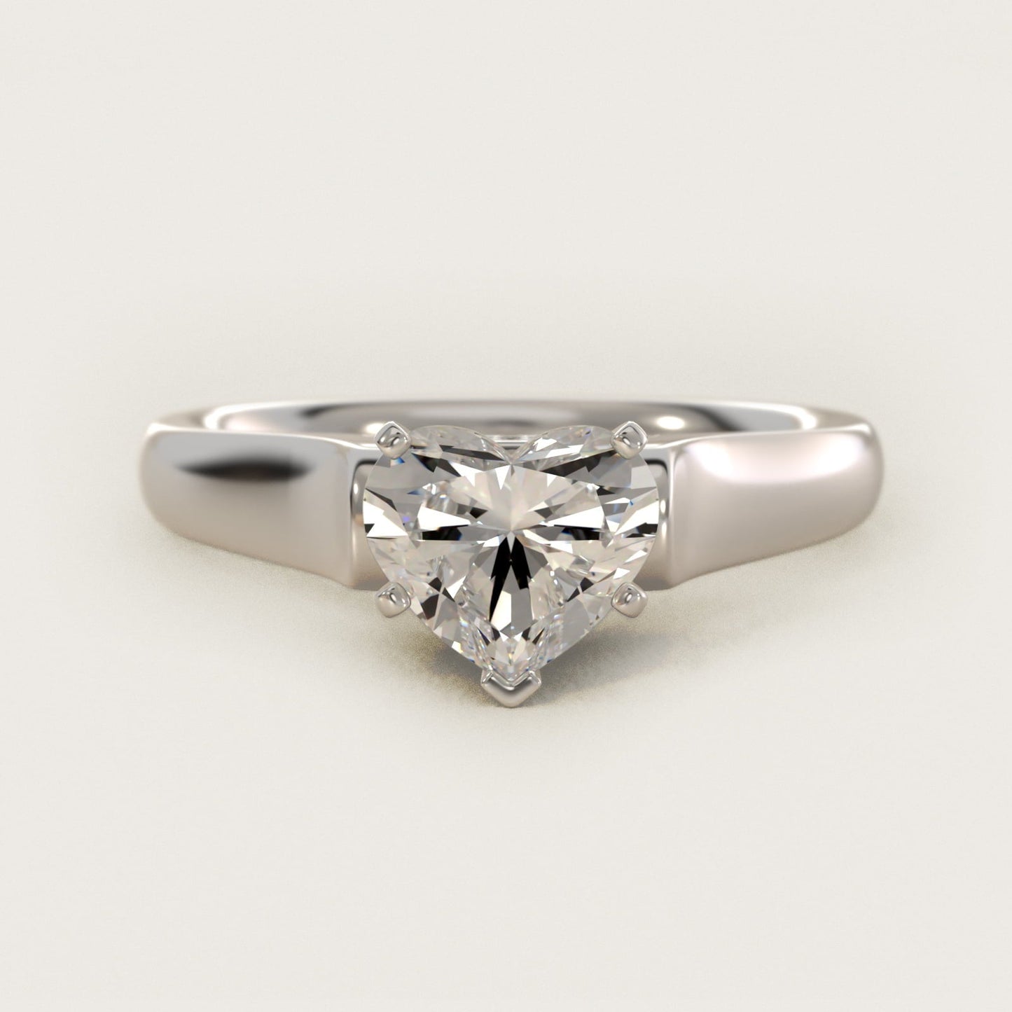 Cathedral Solitaire Plus Diamond Engagement Ring in Platinum By Zac Zac Posen - Heart Center