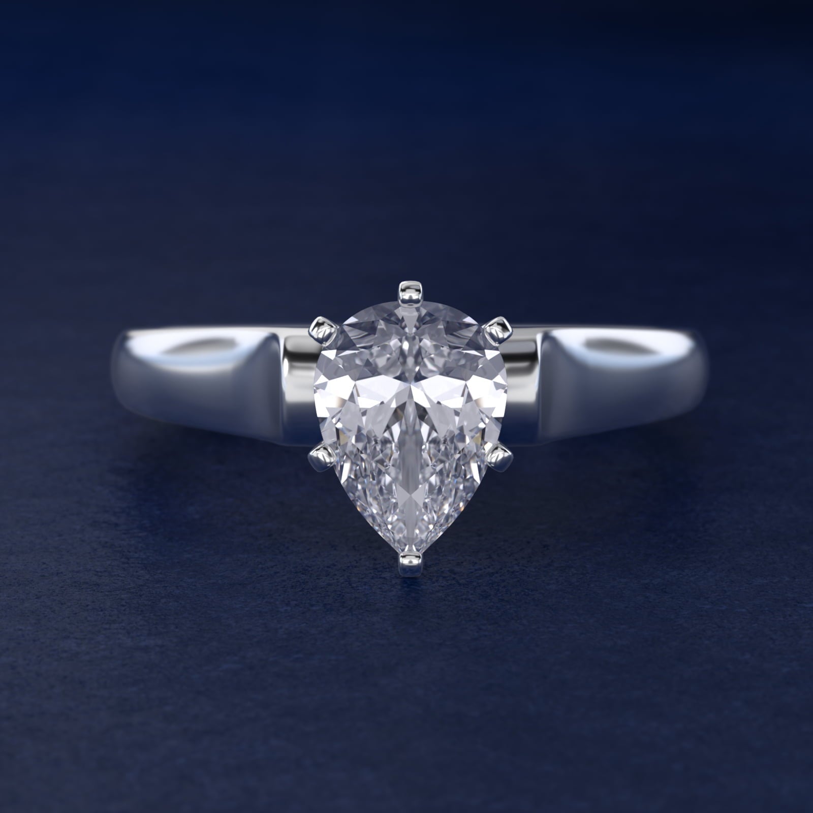 Cathedral Solitaire Plus Diamond Engagement Ring in Platinum By Zac Zac Posen - Pear Center