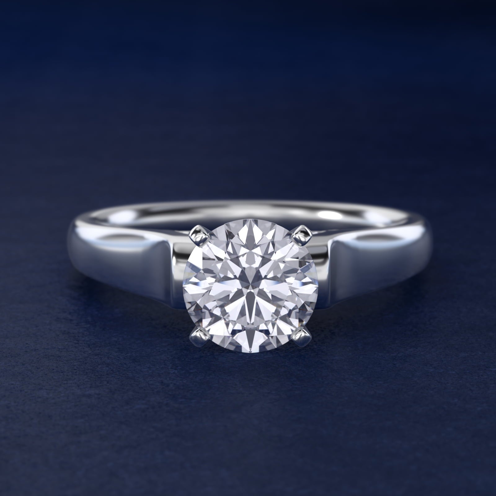 Cathedral Solitaire Plus Diamond Engagement Ring in Platinum By Zac Zac Posen - Round Center