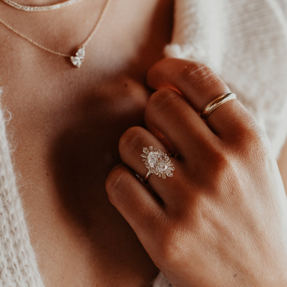 The Celeste Oval Ring
