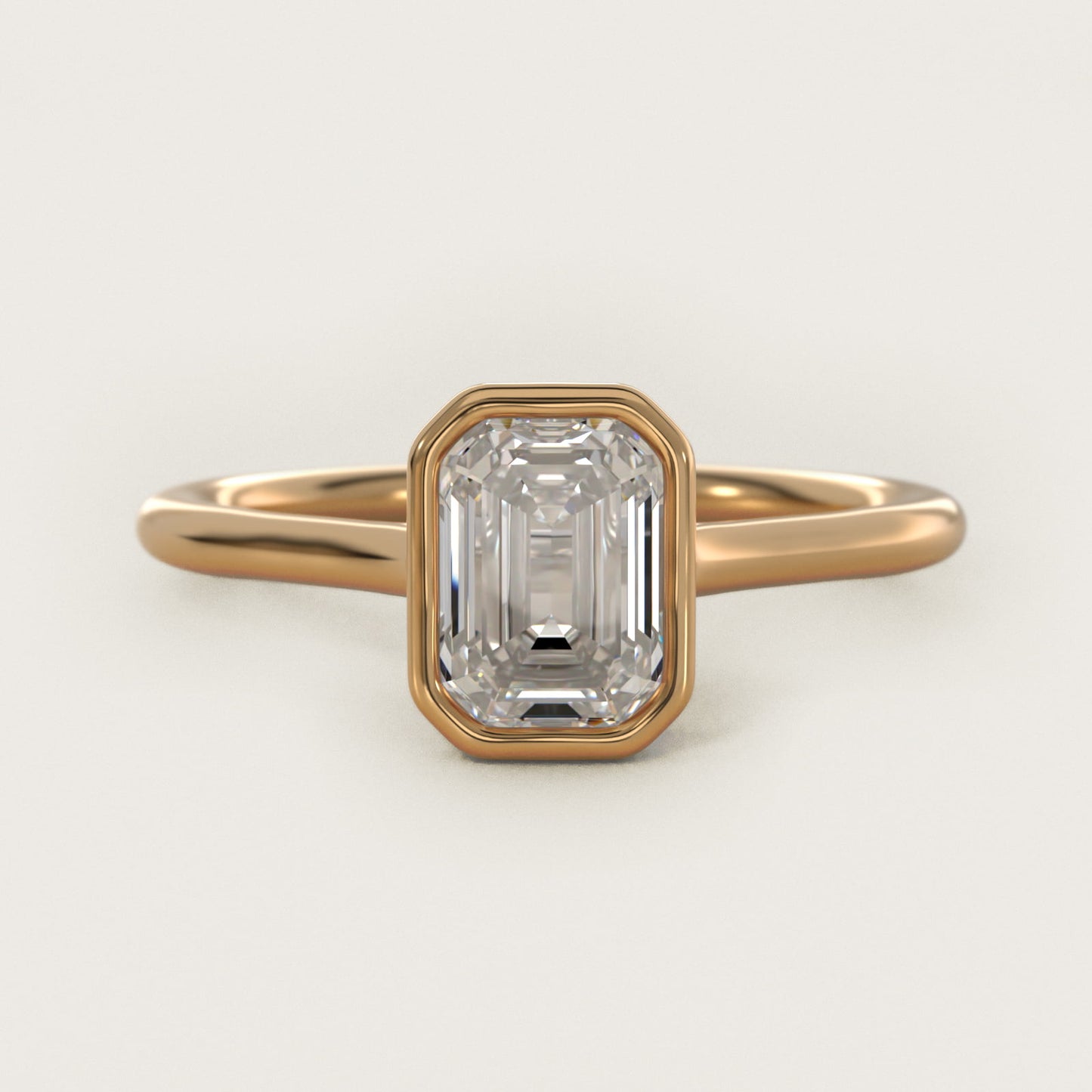 Comfort Fit Bezel Set Solitaire Engagement Ring In 18k Yellow Gold By James Allen - Emerald Center