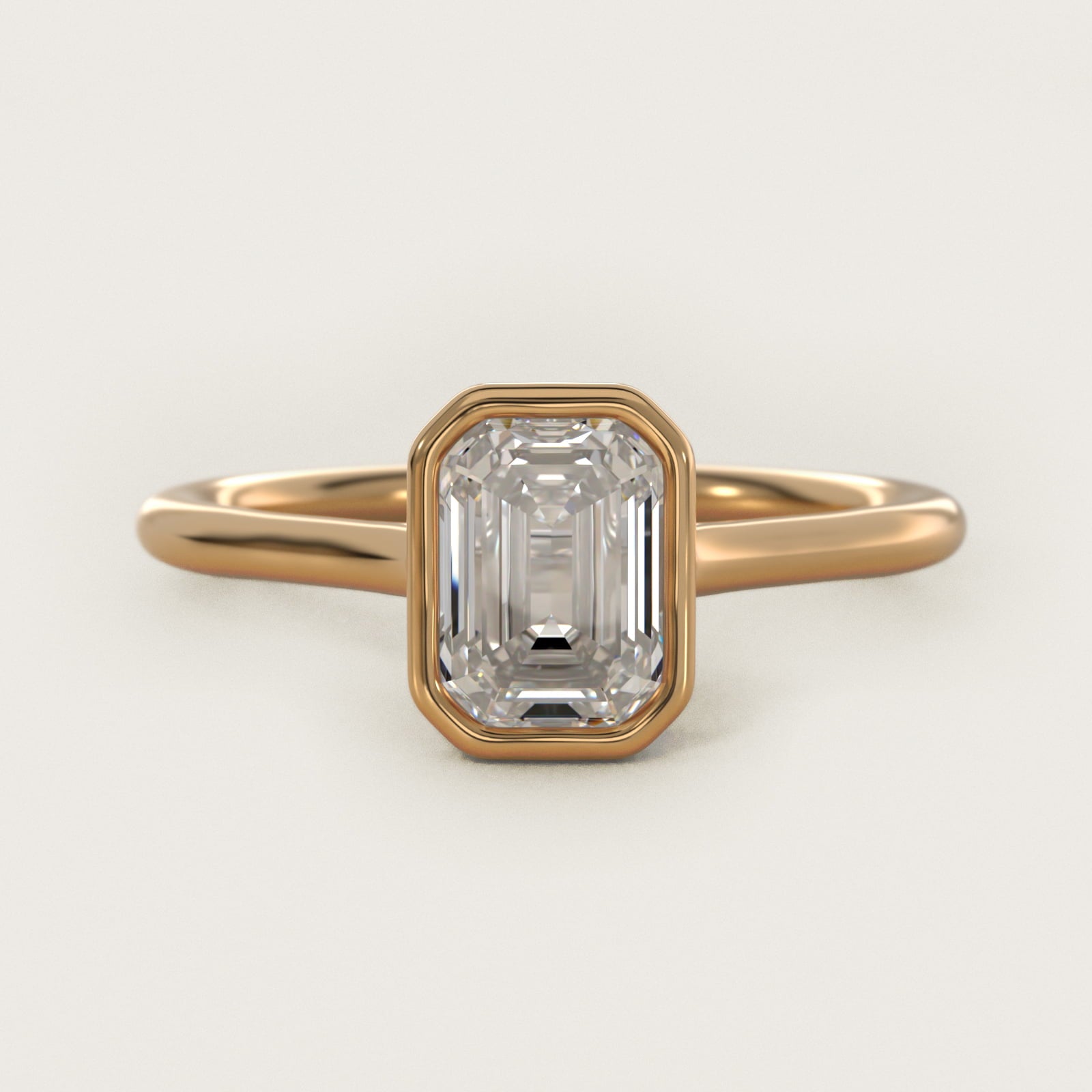 Comfort Fit Bezel Set Solitaire Engagement Ring In 18k Yellow Gold By James Allen - Emerald Center