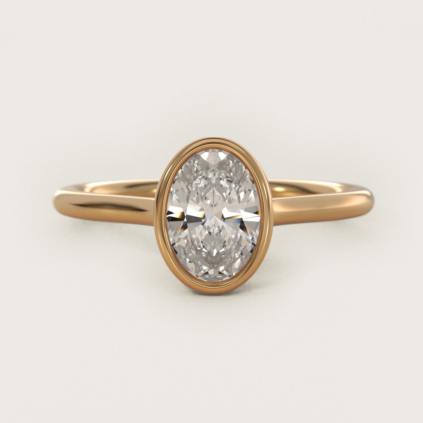 Comfort Fit Bezel Set Solitaire Engagement Ring In 18k Yellow Gold By James Allen - Oval Center