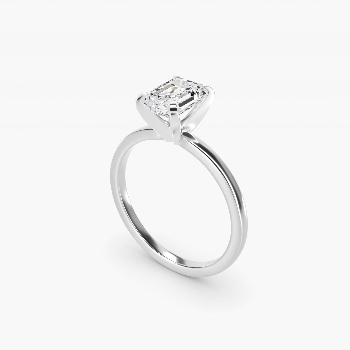 Comfort Fit Solitaire Engagement Ring In 14K White Gold By James Allen - Emerald Center