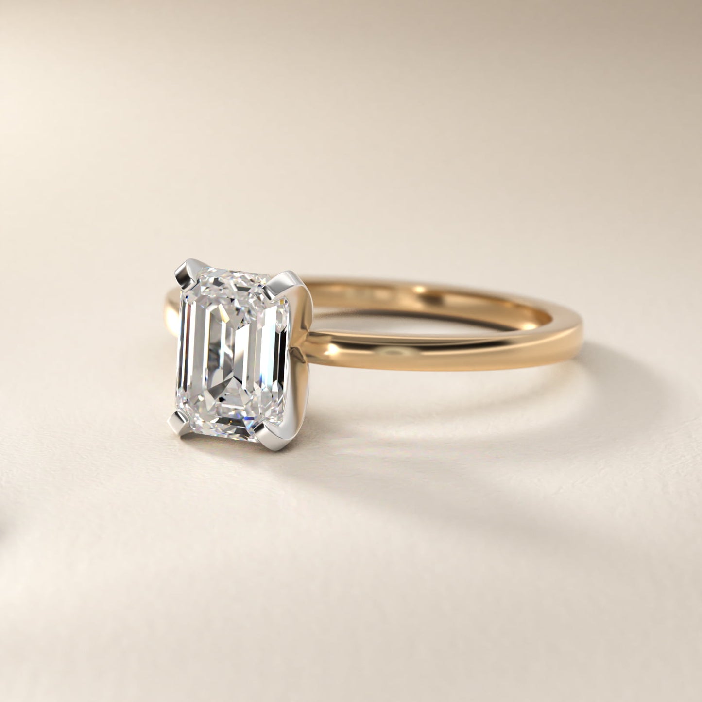 Comfort Fit Solitaire Engagement Ring In 14K Yellow Gold By James Allen - Emerald Center