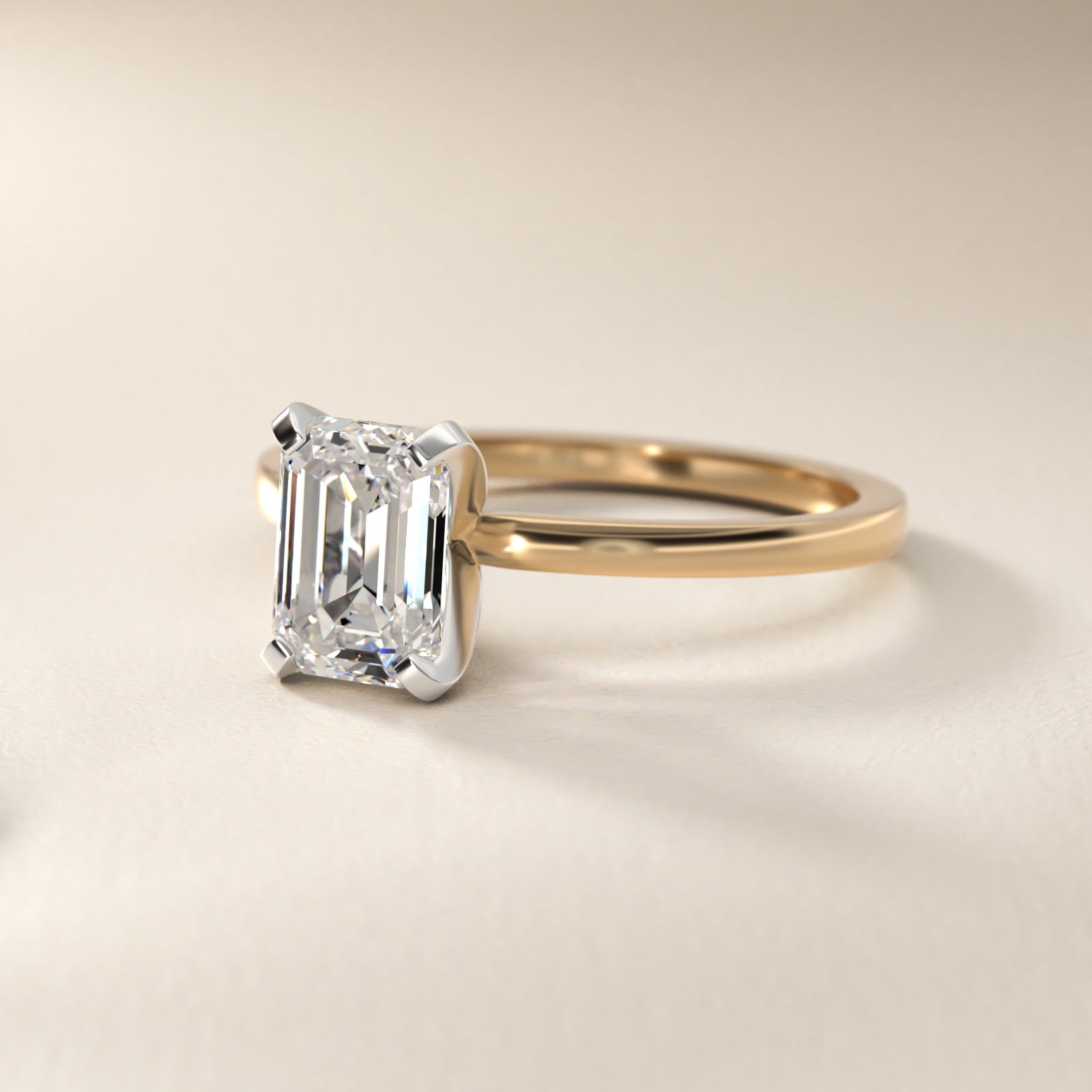 Comfort Fit Solitaire Engagement Ring In 18k Yellow Gold By James Allen - Emerald Center