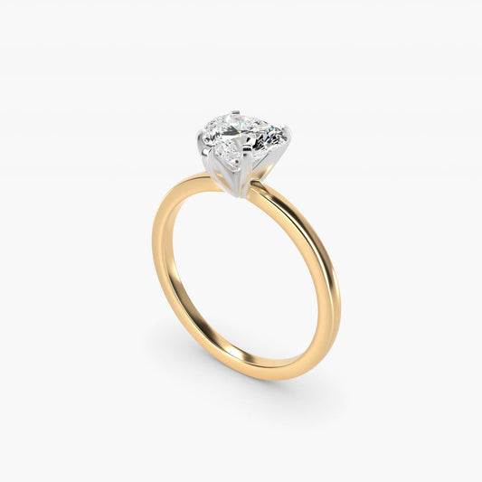 Comfort Fit Solitaire Engagement Ring In 18k Yellow Gold By James Allen - Heart Center