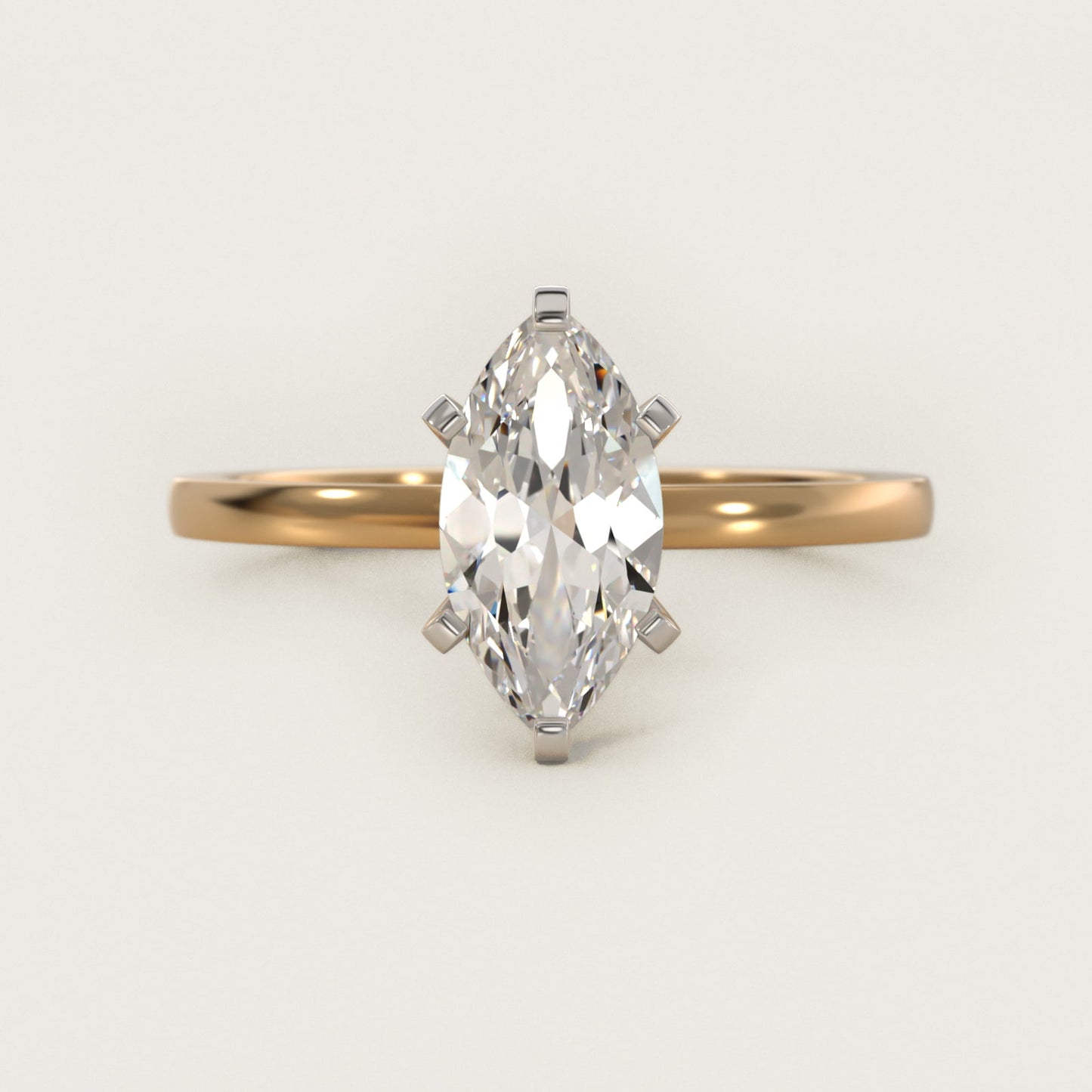 Comfort Fit Solitaire Engagement Ring In 18k Yellow Gold By James Allen - Marquise Center