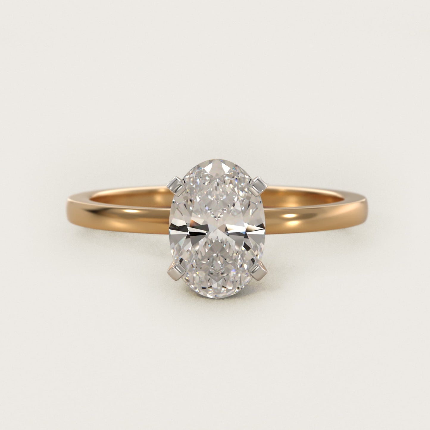 Comfort Fit Solitaire Engagement Ring In 14K Yellow Gold By James Allen - Oval Center