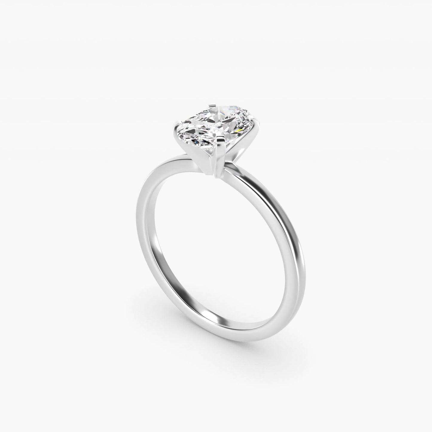 Comfort Fit Solitaire Engagement Ring In Platinum By James Allen - Oval Center