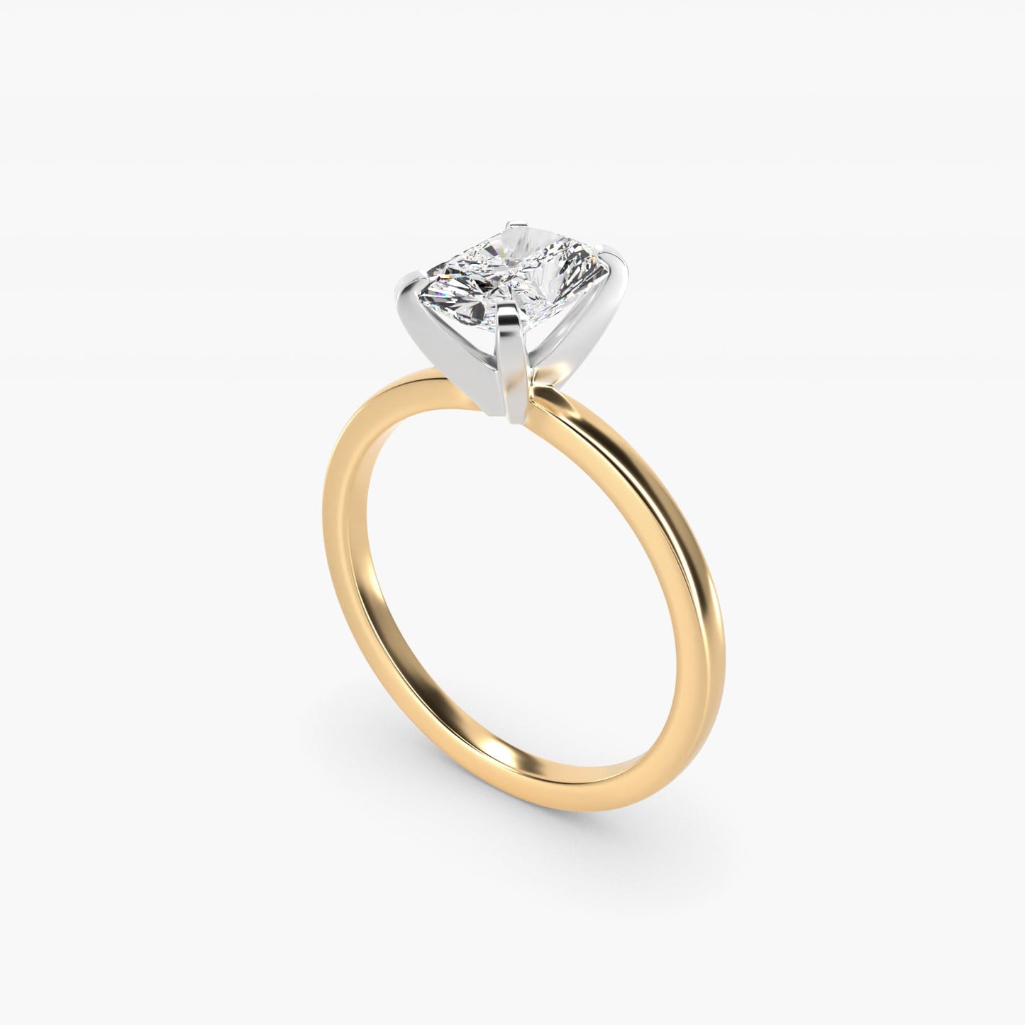 Comfort Fit Solitaire Engagement Ring In 14K Yellow Gold By James Allen - Radiant Center