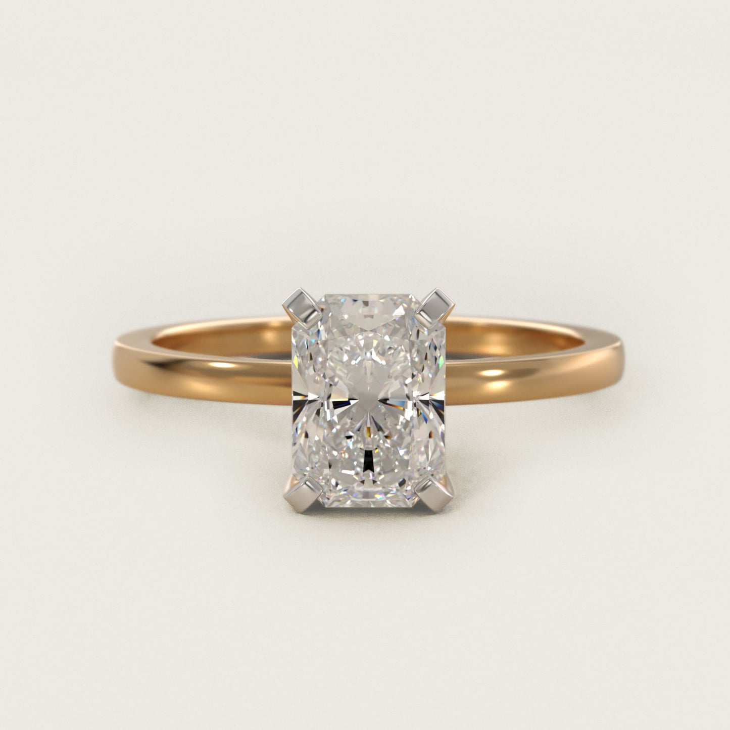 Comfort Fit Solitaire Engagement Ring In 14K Yellow Gold By James Allen - Radiant Center
