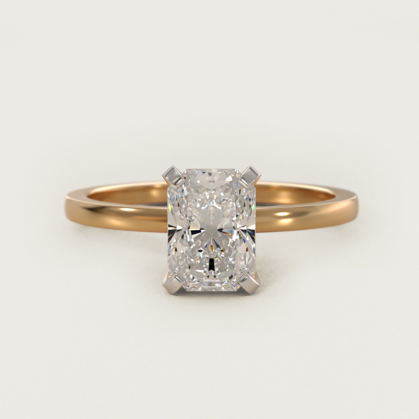 Comfort Fit Solitaire Engagement Ring In 14K Yellow Gold By James Allen - Radiant Center