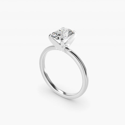 Comfort Fit Solitaire Engagement Ring In Platinum By James Allen - Radiant Center