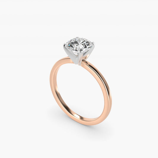 Comfort Fit Solitaire Engagement Ring In 18k Rose Gold By James Allen - Round Center