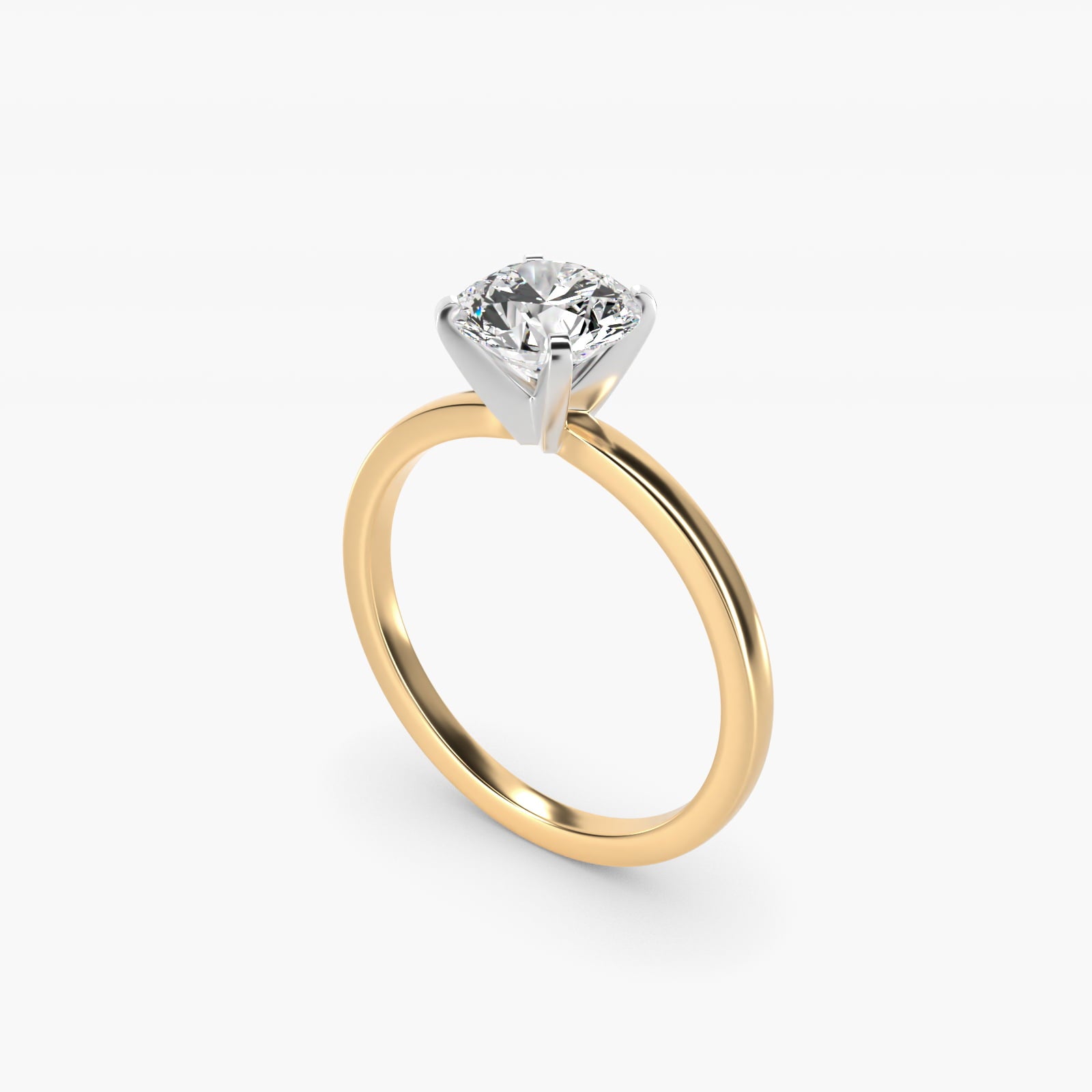 Comfort Fit Solitaire Engagement Ring In 14K Yellow Gold By James Allen - Round Center
