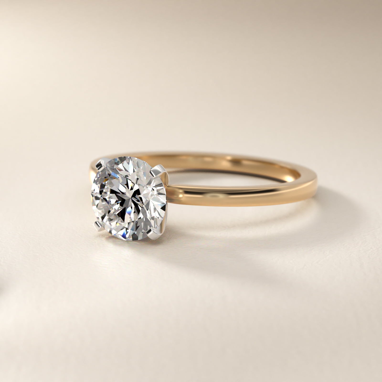 Comfort Fit Solitaire Engagement Ring In 18k Yellow Gold By James Allen - Round Center