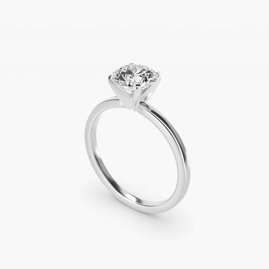 Comfort Fit Solitaire Engagement Ring In Platinum By James Allen - Round Center