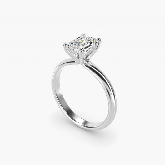 Contour Solitaire Engagement Ring In 14K White Gold By James Allen - Emerald Center