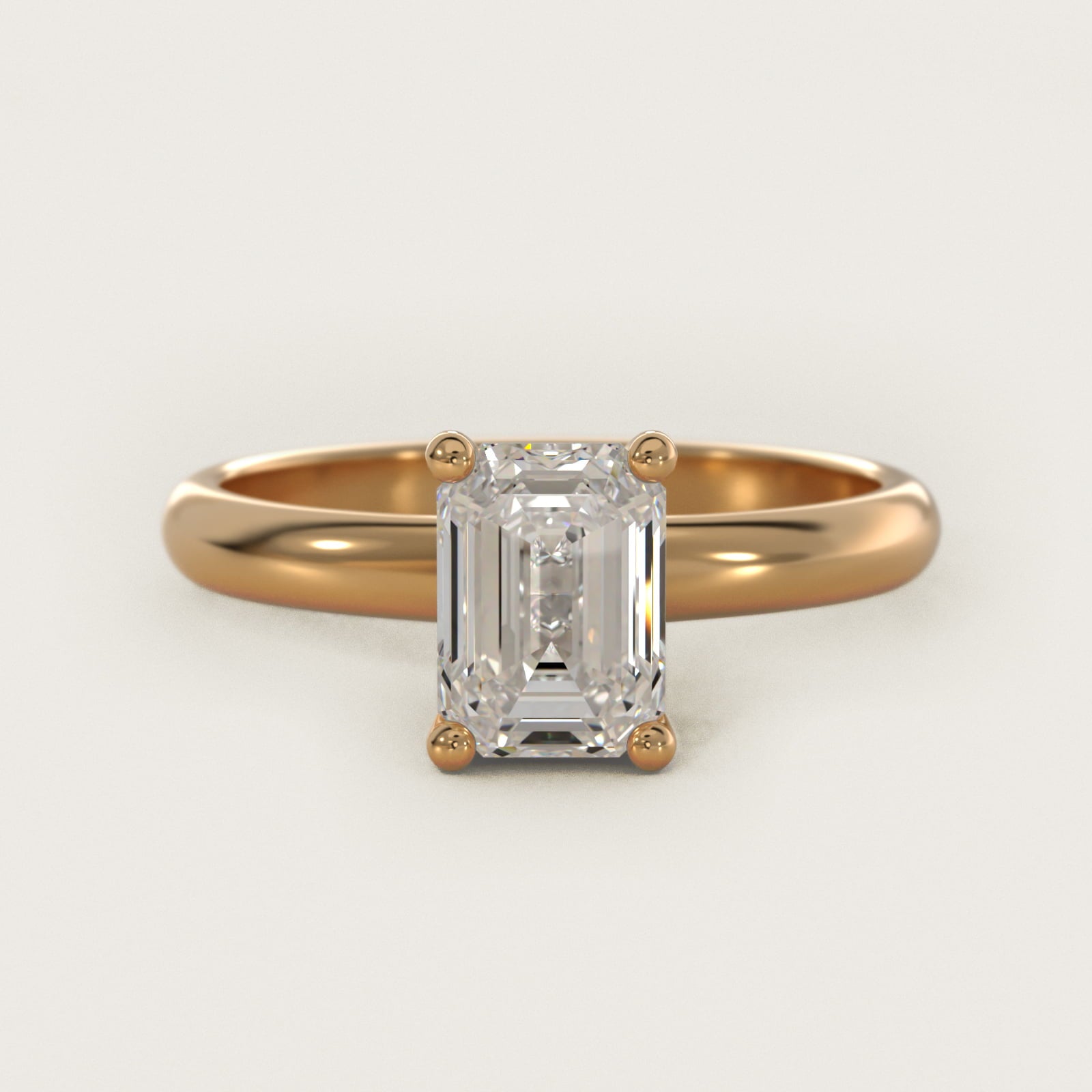 Contour Solitaire Engagement Ring In 18k Yellow Gold By James Allen - Emerald Center