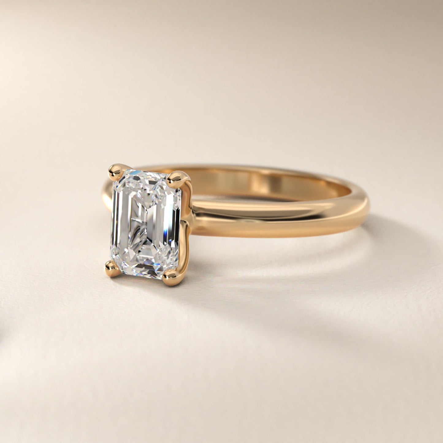 Contour Solitaire Engagement Ring In 18k Yellow Gold By James Allen - Emerald Center