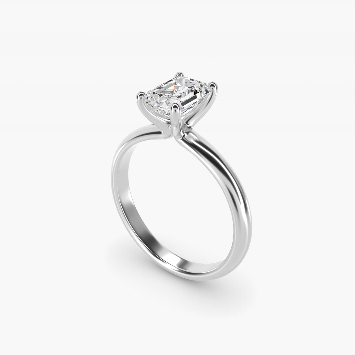 Contour Solitaire Engagement Ring In Platinum By James Allen - Emerald Center