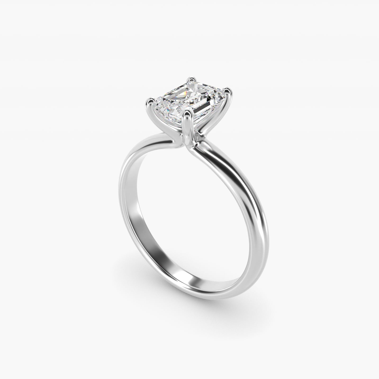 Contour Solitaire Engagement Ring In Platinum By James Allen - Emerald Center