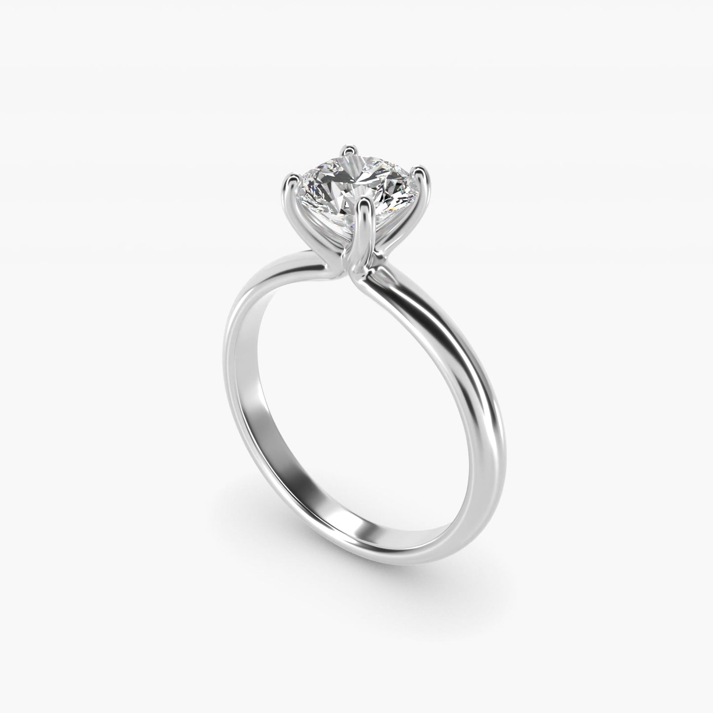 Contour Solitaire Engagement Ring In Platinum By James Allen - Round Center