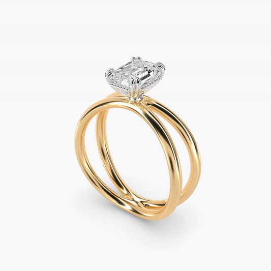 Criss Cross Solitaire Engagement Ring In 18k Yellow Gold By James Allen - Emerald Center