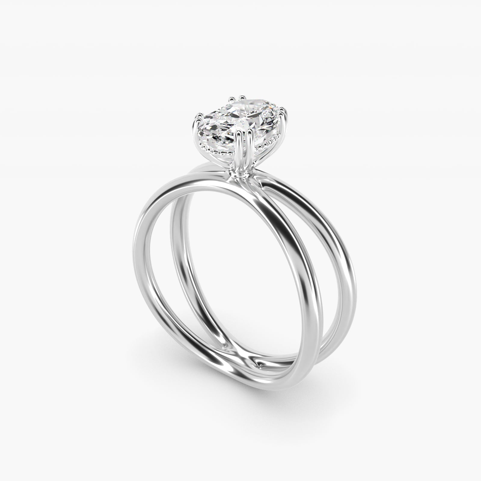 Criss Cross Solitaire Engagement Ring In Platinum By James Allen - Oval Center
